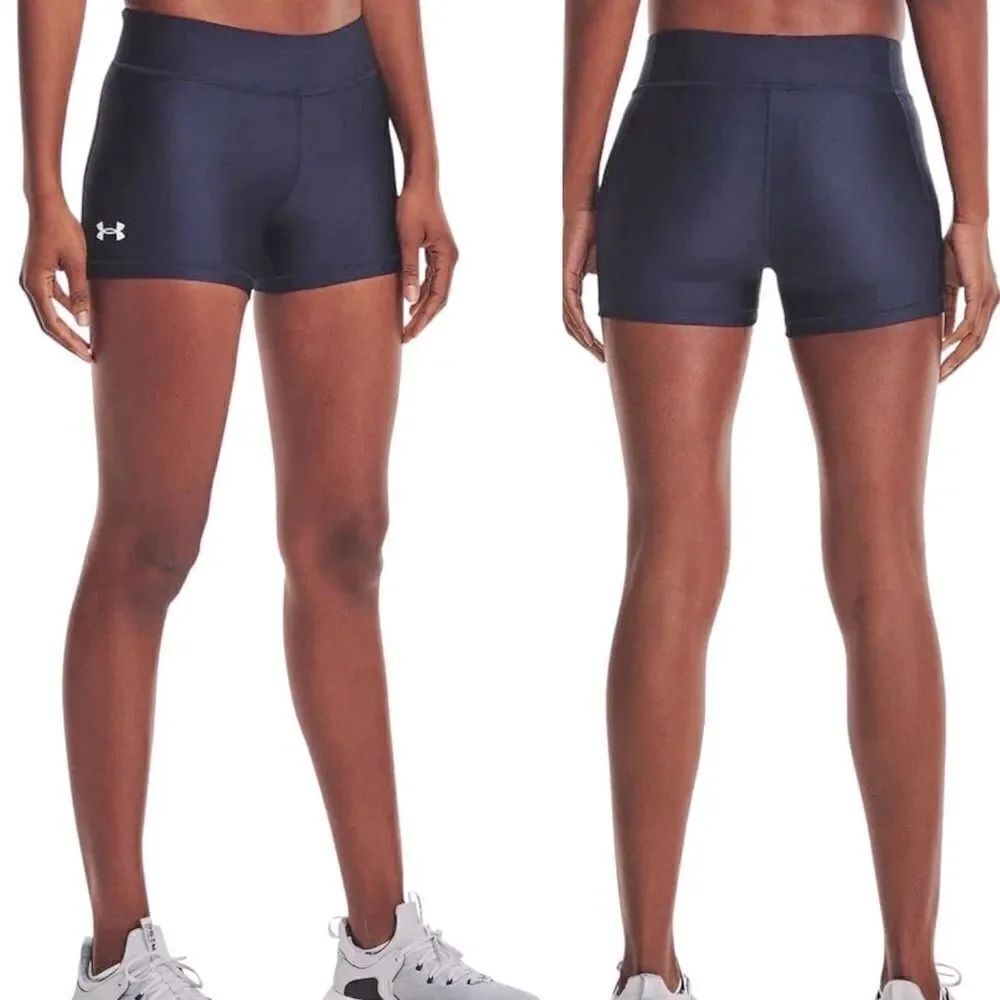 Under Armour Women’s Compression booty Shorts Mid Rise Shorty navy blue 3” XL
